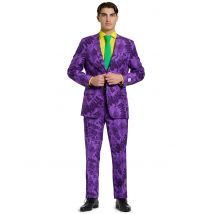 Mr. Joker-Kostüm Opposuits für Herren violett-grün - Thema: Promis + Lizenzen - Violett/Lila - Größe XL (58)