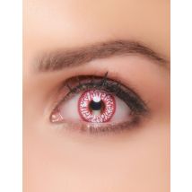 Kontaktlinsen blutige Adern rot-weiss - Thema: Teufel + Dämonen - Rot/Rotbraun - Größe Einheitsgröße