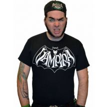 Kreepsville Gothic T-Shirt Vampira schwarz-weiss - Thema: Vampire und Fledermäuse - Schwarz - Größe L