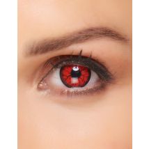 Motivlinsen Kontaktlinsen Teufel rot - Thema: Gruseliger Fasching - Rot/Rotbraun - Größe Einheitsgröße