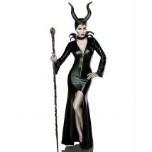 Böse Fee Kostüm für Damen schwarz - Thema: Hexen + Magier - Schwarz - Größe XS (34)