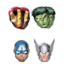 Avengers-Masken Avengers Mighty Accessoire 6 Stück bunt - Thema: Superhelden - Bunt - Größe Einheitsgröße