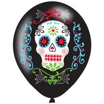 Dia de los Muertos Luftballons Halloween-Partydeko 6 Stück bunt