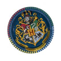 Harry Potter Partyteller mit Hogwarts-Wappen 8 Stück bunt 16cm - Thema: Harry Potter - Größe Einheitsgröße