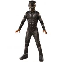 Black Panther-Kostüm für Kinder schwarz - Thema: Superhelden - Schwarz - Größe 92/104 (3-4 Jahre)