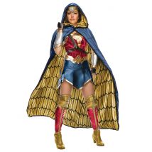 Deluxe Wonder Woman Kostüm für Damen blau-gold