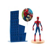 Spiderman-Kuchendeko Dekofiguren Deko 3-teilig blau-rot - Thema: Promis + Lizenzen - Blau - Größe Einheitsgröße