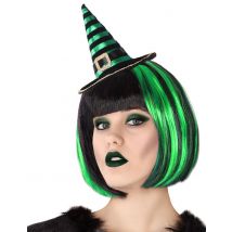 Zauberhaftes Hexen-Haarband für Erwachsene schwarz-grün-goldfarben