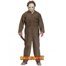 Michael Myers Herren-Kostüm grün-weiss-braun - Thema: Horrorfilm - Grün - Größe Einheitsgröße