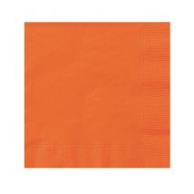 Kleine Papier-Servietten Partydeko 20 Stück orange 25x25 cm - Thema: Kürbisse - Orange - Größe Einheitsgröße