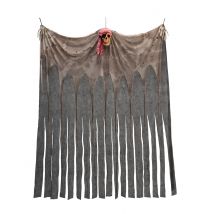 Geisterpiraten-Vorhang für Halloween bunt 200 x 150 cm - Thema: Piraten, Geisterpiraten + Wikinger - Silber/Grau - Größe Einheitsgröße