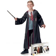 Harry Potter-Kostümset 3-teilig bunt - Thema: Harry Potter - Schwarz - Größe 116/128 (7-8 Jahre)