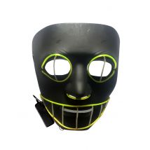 Psycho-Katze LED-Maske für Erwachsene schwarz-grün - Thema: Abverkauf - Schwarz - Größe Einheitsgröße