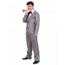 Gangster Kostüm Herren 20er Jahre grau - Thema: Addams Family - Silber/Grau - Größe XL