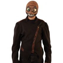 Latex-Maske mit Jutesack-Effekt Halloweenmaske braun - Thema: Werwölfe + Monster - Braun - Größe M / L
