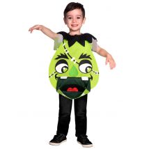 Niedliche Monster-Tunika für Kinder Halloween-Kostüm grün - Thema: Werwölfe + Monster - Grün - Größe 98/104 (3-4 Jahre)
