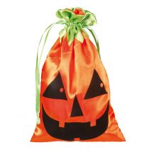 Kürbis-Beutel Halloween-Stofftasche 20 x 12 cm - Thema: Kürbisse - Orange - Größe Einheitsgröße