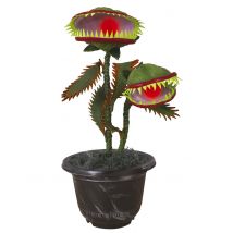 Fleischfressende Pflanze mit Bewegung und Licht Halloween-Deko grün-rot-schwarz - Rot/Rotbraun - Größe Einheitsgröße