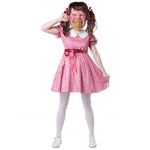 Wütendes Mädchen Damenkostüm Halloweenkostüm rosa - Thema: Horrorfilm - Rosa/Pink - Größe L / XL