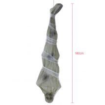 Mumifizierte Leiche Hängedeko Halloweendeko grau 180 cm - Thema: Mumien - Silber/Grau - Größe Einheitsgröße
