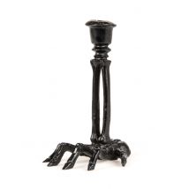 Halloween-Kerzenständer Skeletthand Gothic-Deko schwarz 16 cm - Thema: Gothic - Schwarz - Größe Einheitsgröße