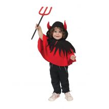Baby Teufel-Umhang, rot-schwarz - Thema: Teufel + Dämonen - Schwarz - Größe Einheitsgröße