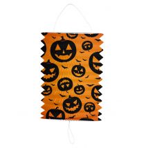 Halloween-Lampion Kürbis Gartendeko orange-schwarz 16 x 22 cm - Thema: Kürbisse - Orange - Größe Einheitsgröße