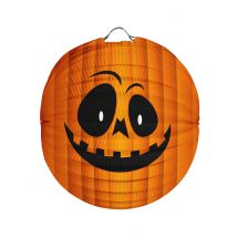 Kürbis-Lampion Halloween-Laterne orange-schwarz 22 cm - Thema: Kürbisse - Orange - Größe Einheitsgröße