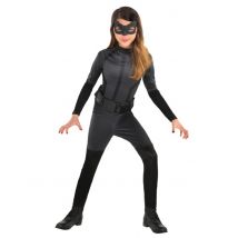 Catwoman-Kostüm für Kinder - Thema: Promis + Lizenzen - Schwarz - Größe 128/134 (8-10 Jahre)
