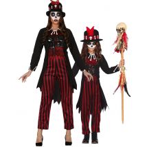 Vodoo Hexen-Paarkostüm für Mutter und Tochter schwarz-rot - Thema: Voodoo - Schwarz - Größe Einheitsgröße
