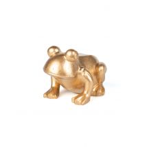 Frosch Dekoration Gold Harz Tischdekoration 10 cm - Thema: Gruseliger Fasching - Gold