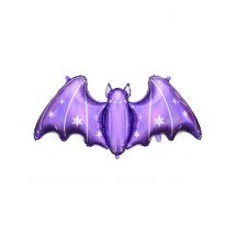 Folienballon Fledermaus Partydeko lila 119 x 51 cm - Thema: Vampire und Fledermäuse - Violett/Lila - Größe Einheitsgröße