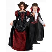 Vampir Kinderpaarkostüm - Thema: Gothic - Schwarz - Größe Einheitsgröße