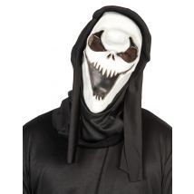 Dark Skull Latex Maske - Thema: Skelette + Sensenmänner - Weiß - Größe Einheitsgröße