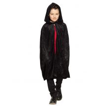 Schwarzer Samtumhang für Kinder 115 cm