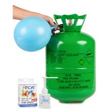 Helium Set für bis zu 50 Ballons mit Hi-Float - Grün - Größe Einheitsgröße