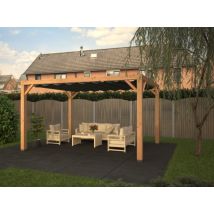Douglas Pergola met harmonicadoek 324x424 Cool Grey