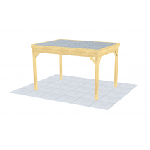 Tuindeco Plat Dak Douglas Overkapping 400x300 FB