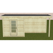 Woodpro Moderne Tuinhuis 250x200+300 Achterwand