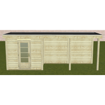 Woodpro Moderne Tuinhuis 250x200+350 Achterwand