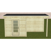 Woodpro Moderne Tuinhuis 250x250+250 Achterwand