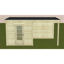 Woodpro Moderne Tuinhuis 250x300+250 Achterwand