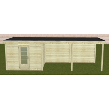 Woodpro Moderne Tuinhuis 300x300+450 Achterwand