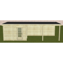 Woodpro Moderne Tuinhuis 350x350+450 Achterwand