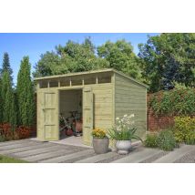 Woodlands tuinhuis Q Line 360x240 geïmpregneerd