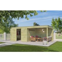 Woodlands tuinhuis Qube 600x210 geïmpregneerd