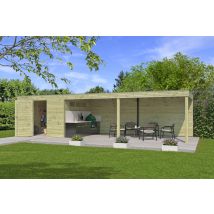 Woodlands tuinhuis Qube 900x300 geïmpregneerd