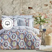 Karaca Home Besta 100% Baumwolle Einzel Bettbezug Set Indigo