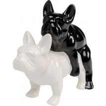 Deko Figur Love Dogs Schwarz