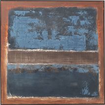 Gerahmtes Bild Silence Blau 120x120cm